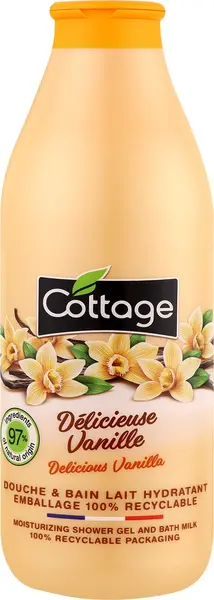Cottage Gel de duș și spumă de baie Delicious Vanilla, 750 ml