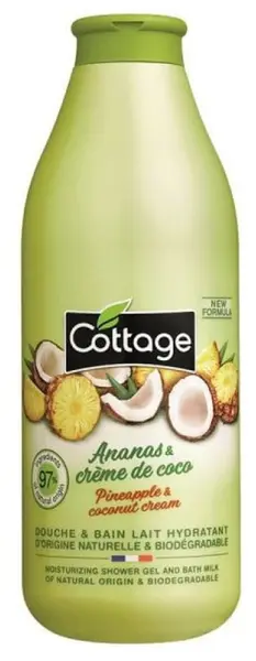 Cottage Gel de duș și spumă de baie Pineapple & Coconut cream, 750 ml