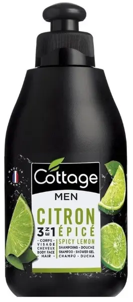 Cottage Men Gel de duș 3 în 1 Spicy Lemon, 250 ml