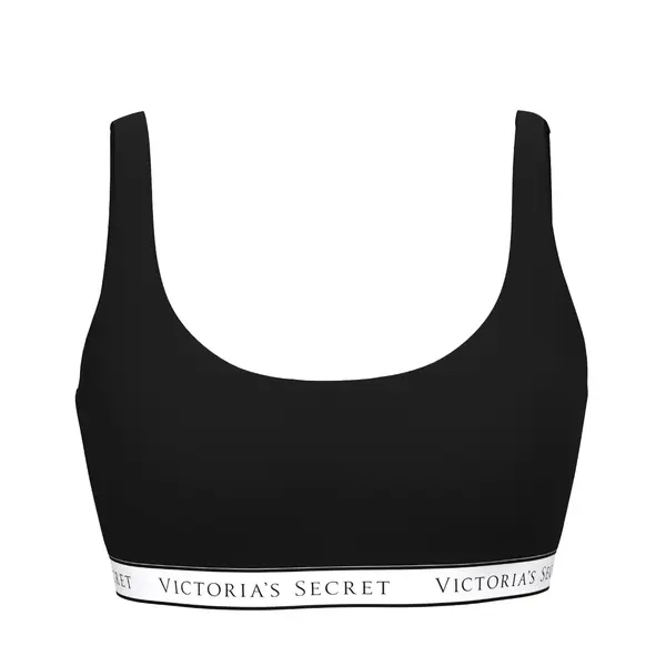 Cotton wireless scoop bralette - black L