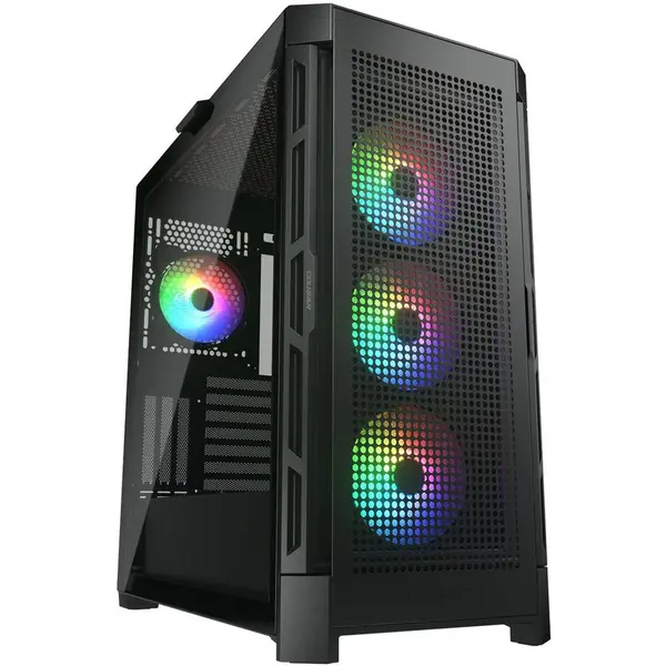 Cougar Carcasa Cougar Duoface PRO RGB, Middle Tower, Fara sursa, ATX, E-ATX, Negru