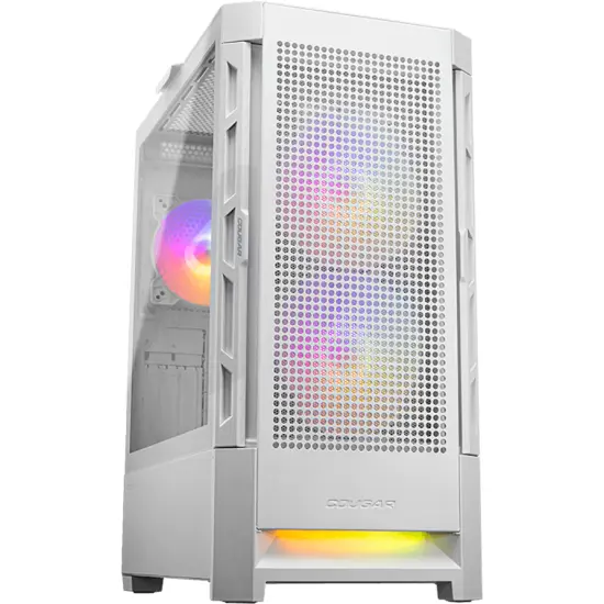 Cougar Carcasa Cougar Gaming Duoface RGB, Middle Tower Fara Sursa Tempered Glass, Alb