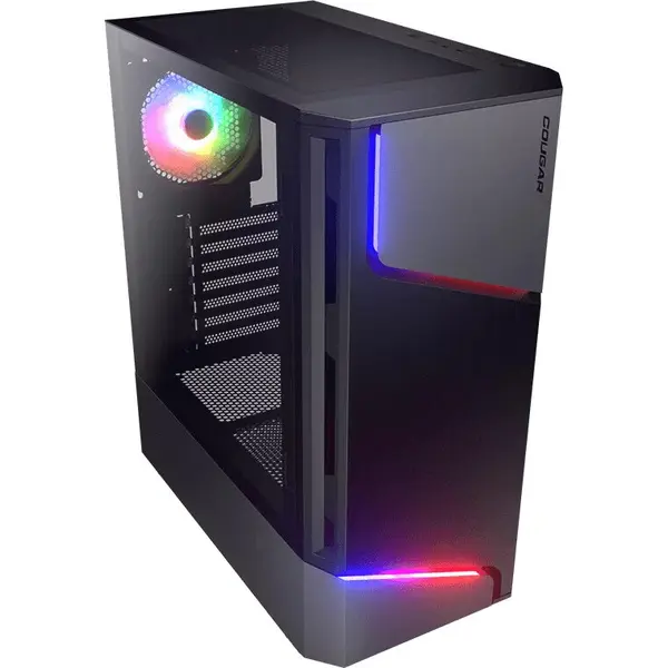 Cougar Carcasa COUGAR MX360 RGB, Mid Tower, tempered glass, Negru