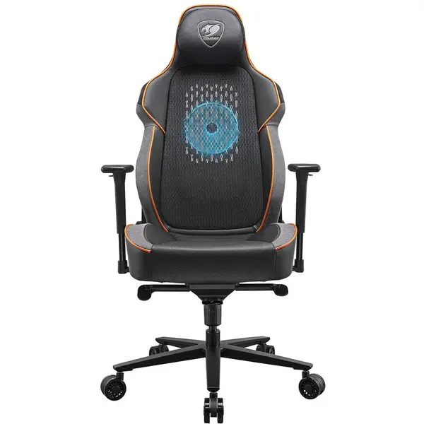 Cougar Scaun gaming Cougar CGR-ARP NxSys Aero, perna pentru cap si lombara, Negru