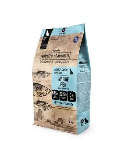 COUNTRY OF ANIMALS hrană uscată cu pește marin pentru câini M 2 kg