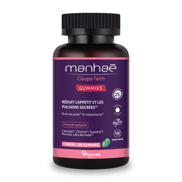 Coupe Faim Gummies, 60 jeleuri, Manhae