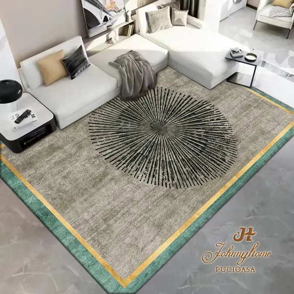Covor 150x230cm pentru Dormitor si Living, Bej - Gri