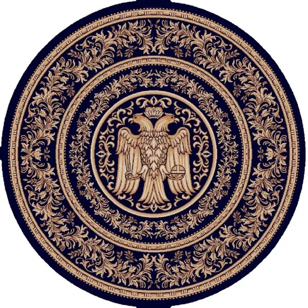 Covor Bisericesc Rotund, 120 x 120 cm, Albastru, Lotos 15032