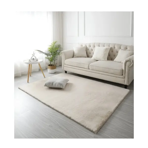 Covor Blanita Crem, Antiderapant, 60 cm x 100 cm, Soft Lop