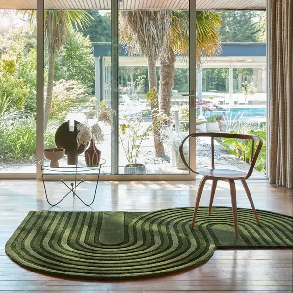 Covor Conway Retro Shaped Verde masliniu 200x290 cm, Flair Rugs