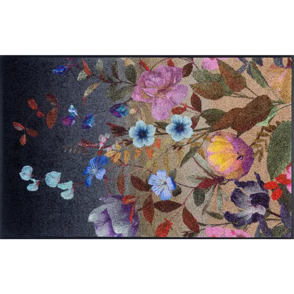Covor Cu Țesătură Plată Midnight Blooms