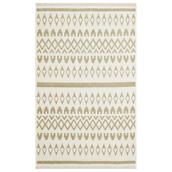 Covor de living / dormitor Maze Home Mondo Reversibil, Cream Beige 03 (diverse dimensiuni), 120x180 cm