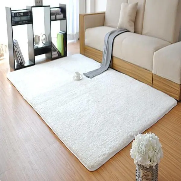 Covor de living / dormitor Pufos Lux, Lavabil, Antiderapant, Antialergic, Alb, 150x230 cm