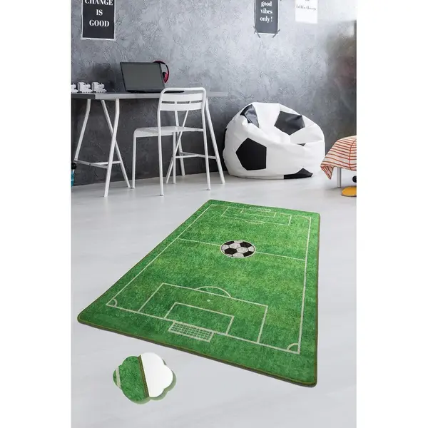 Covor de Teren Football Haaland, Verde, 140x190 cm
