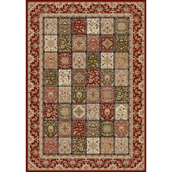 Covor Dreptunghiular, 100 x 200 cm, Rosu, Lotos Model Timbre 1518