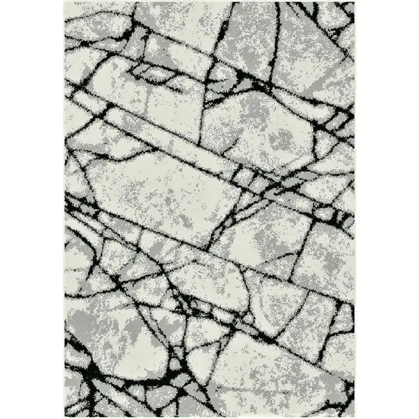 Covor Dreptunghiular, 120 x 170 cm, Gri, Model Cappuccino 16102