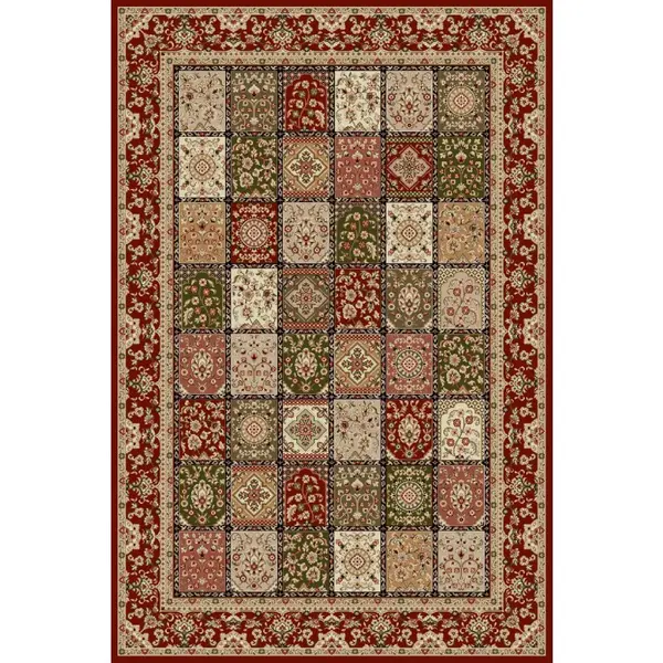 Covor Dreptunghiular, 150 x 230 cm, Rosu, Lotos Model Timbre 1518
