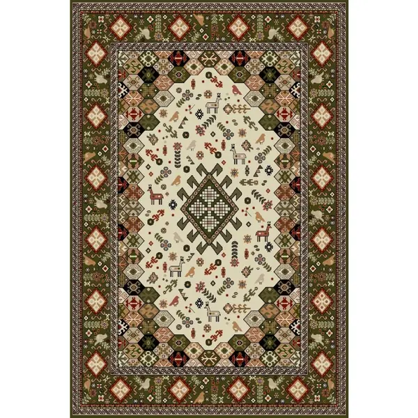 Covor Dreptunghiular, 150 x 230 cm, Verde, Lotos 1535