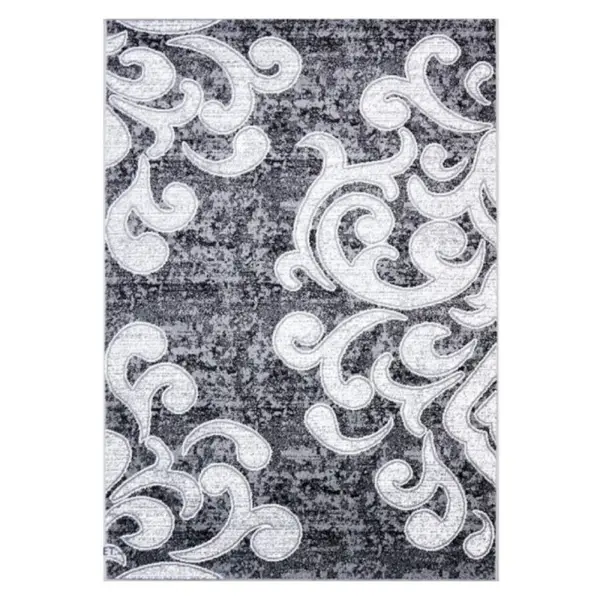 Covor Dreptunghiular, 60 cm x 110 cm, Gri, Model Cappuccino Ramuri