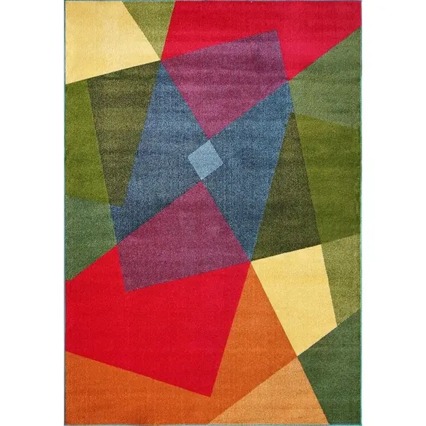 Covor Dreptunghiular, 80 cm x 150 cm, Multicolor, Model Kolibri Forme