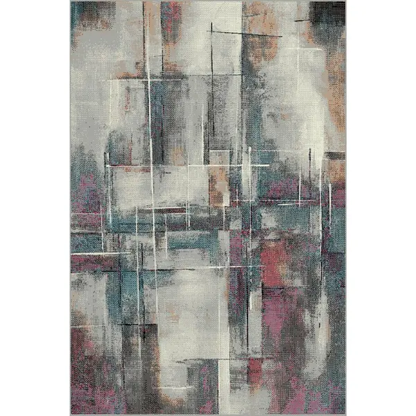 Covor Dreptunghiular, 80 x 150 cm, Gri, Abstract, Kolibri 11023