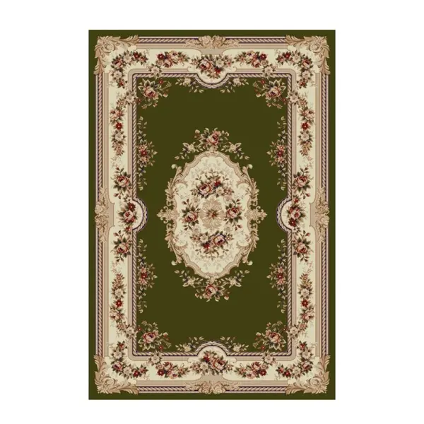 Covor Dreptunghiular, 80 x 200 cm, Verde, Model Floral Lotos