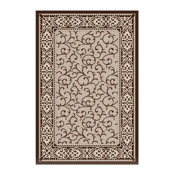 Covor Dreptunghiular pentru Bucatarie, 170 x 240 cm, Crem / Maro, Model Natura