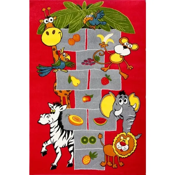 Covor Dreptunghiular pentru Copii, 200 x 300 cm, Rosu, Kolibri Model Sotron 11120/120
