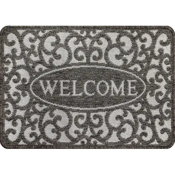 Covor Dreptunghiular pentru Usa de Intrare, Gri, 50 x 80 cm, Antiderapant, Flex 19141/80