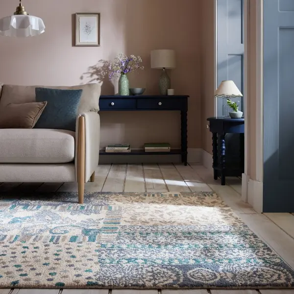 Covor Eloise Patchwork Albastru 160x230 cm, Flair Rugs