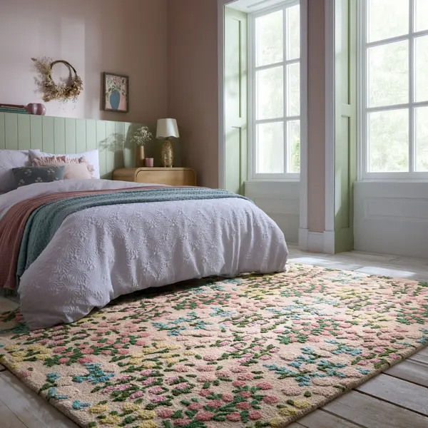 Covor Emilia Floral Ivoar 200x290 cm, Flair Rugs