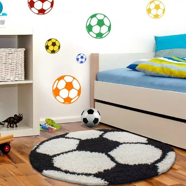Covor Fun Negru 120x120 cm