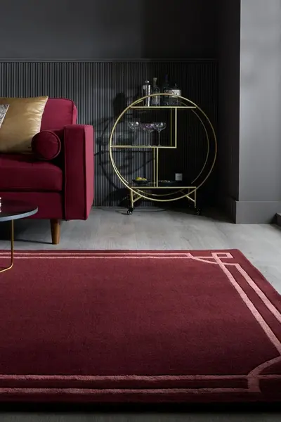 Covor Gatsby Wool Burgund 120x170 cm, Flair Rugs