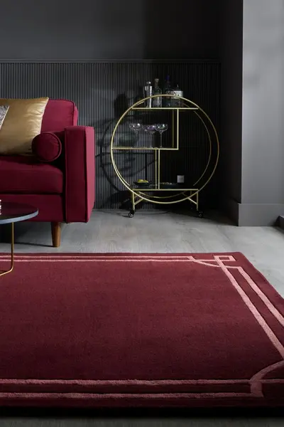Covor Gatsby Wool Burgund 200x290 cm, Flair Rugs