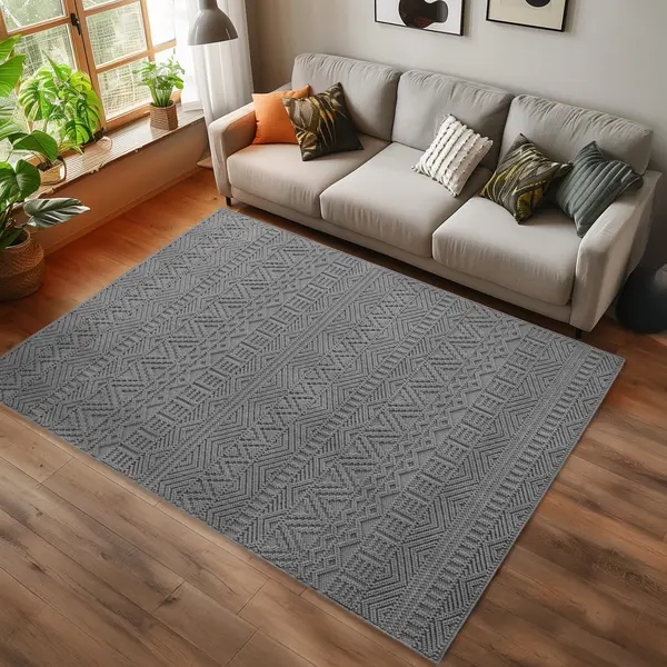 Covor Helix etno V3 Argintiu 280x370 cm