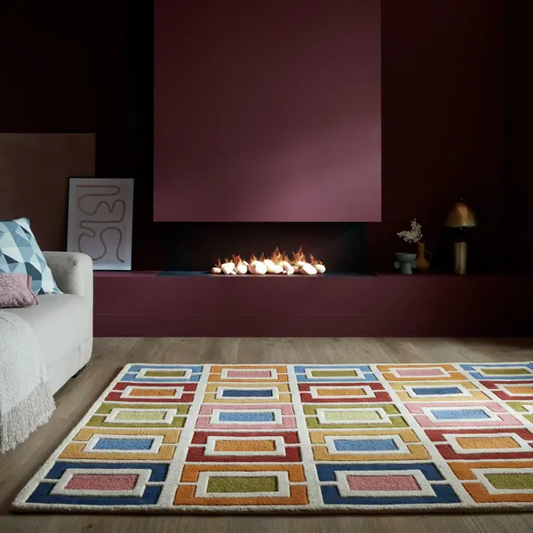 Covor Illusion Retro Blocks Multicolor 200X290 cm, Flair Rugs
