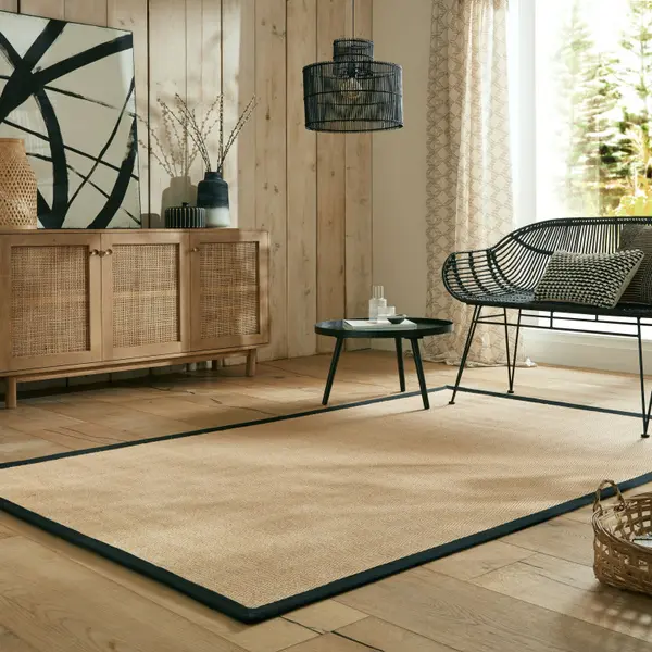 Covor Kira Jute Negru 120X170 cm, Flair Rugs