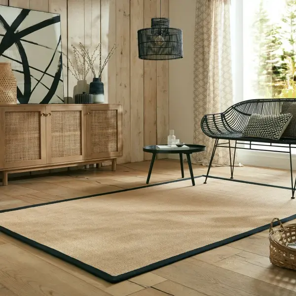 Covor Kira Jute Negru 160X230 cm, Flair Rugs