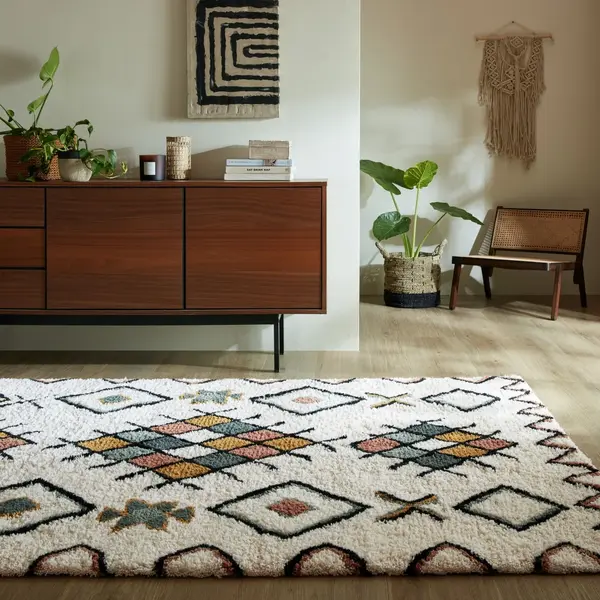 Covor Maroc Midar Shaggy Multicolor 200X290 cm, Flair Rugs