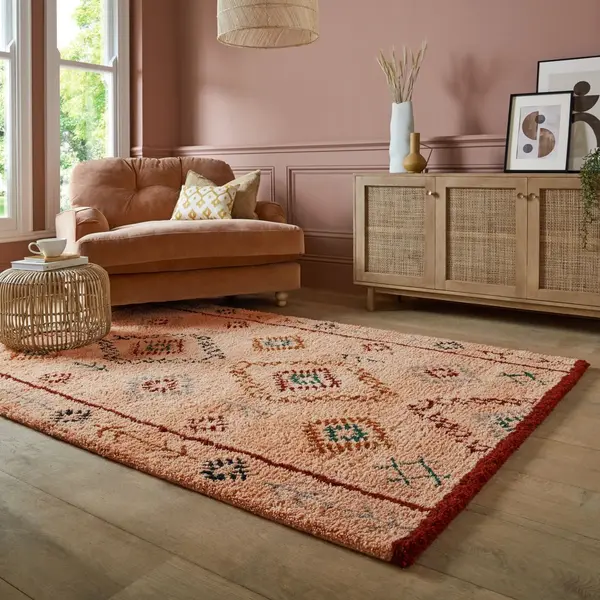 Covor Maroc Sahara Shaggy Roz 160X230 cm, Flair Rugs