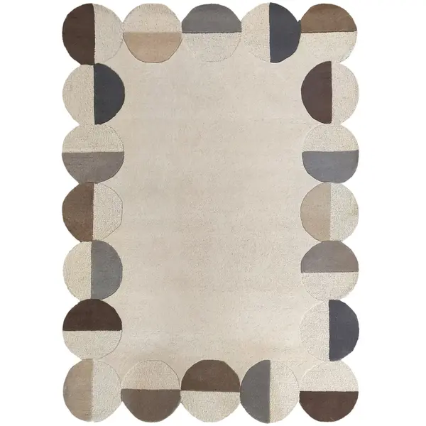 Covor Mia Scallop Frame Natural 160x230 cm, Flair Rugs