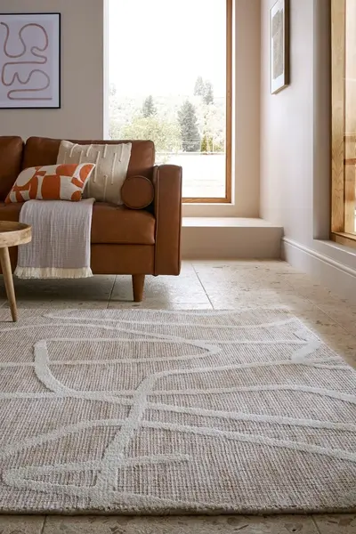 Covor Micah Circular Knit Bej 160x230 cm, Flair Rugs