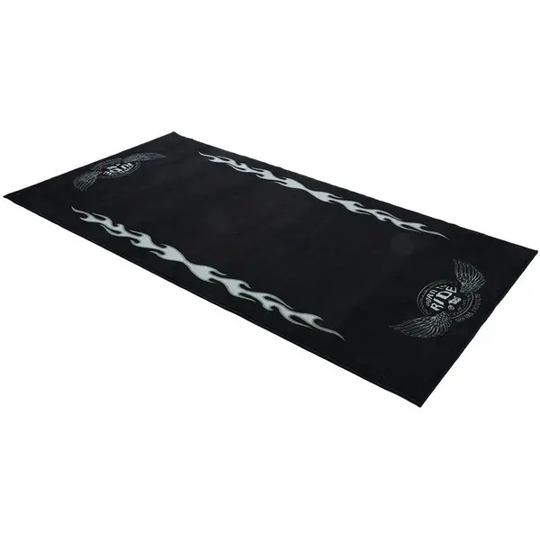 Covor Moto Oxford Workshop Mat Flame L 200 x 100cm Negru OX915