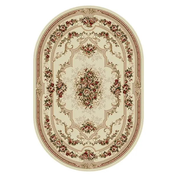 Covor Oval, 100 x 200 cm, Crem, Lotos Clasic 574-100