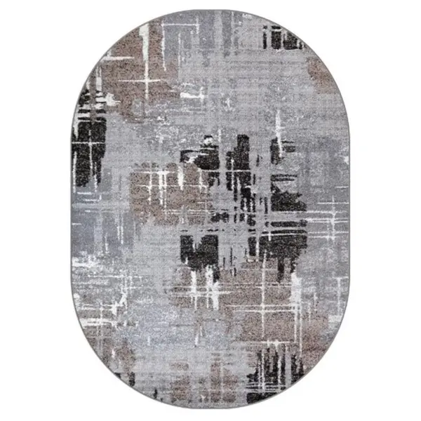 Covor Oval, 100 x 200 cm, Gri / Maro, Mira 24037/123
