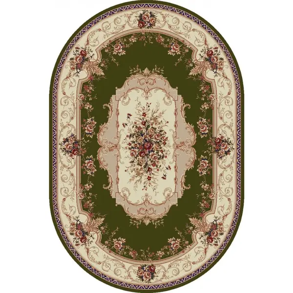 Covor Oval, 200 x 300 cm, Verde, Lotos 507