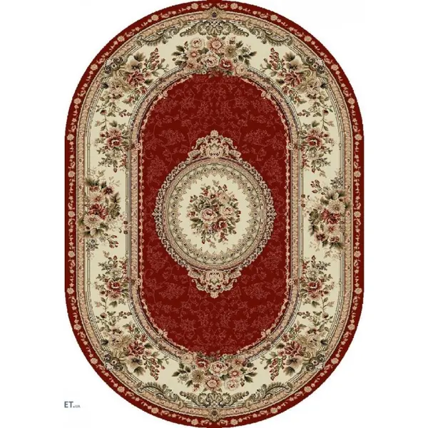 Covor Oval, 60 x 110 cm, Rosu, Lotos 571