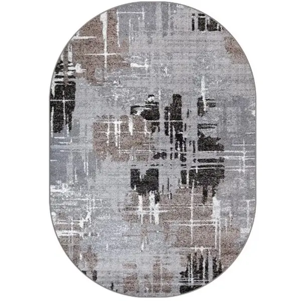 Covor Oval, 80 x 150 cm, Gri / Maro, Mira 24037/123