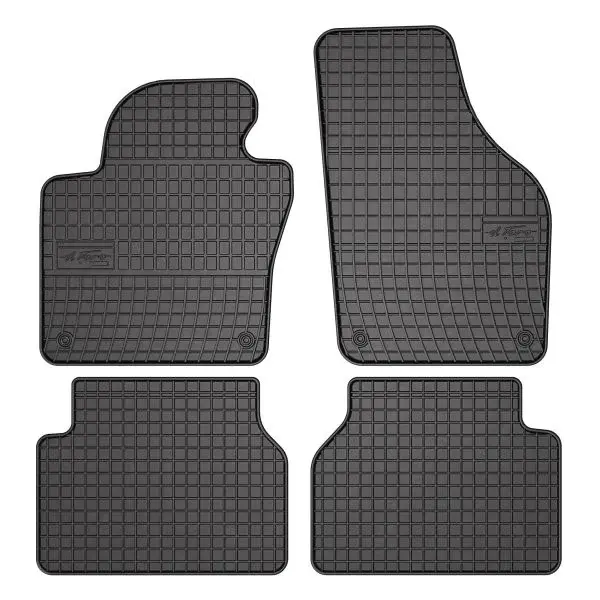 Covor podea FROGUM cauciuc, 4 buc. BASIC, fata spate, set, culoare neagra, potrivit VW TIGUAN 09.07-07.18, SUV