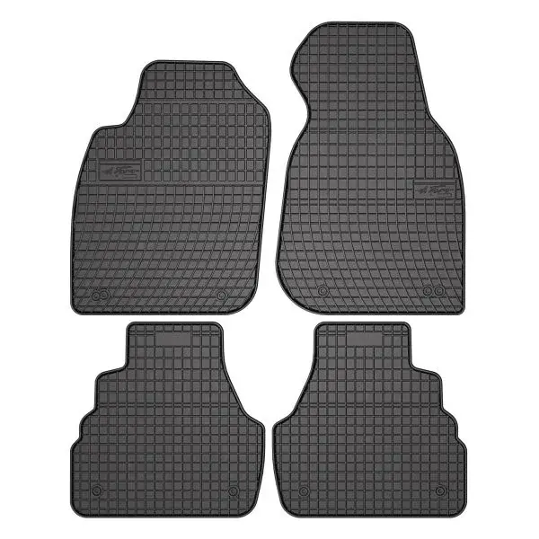 Covor podea FROGUM cauciuc, 4 buc. BASIC, fata spate, set, culoare neagra, potrivit AUDI A6 C5, ALLROAD C5 01.97-08.05, Saloon